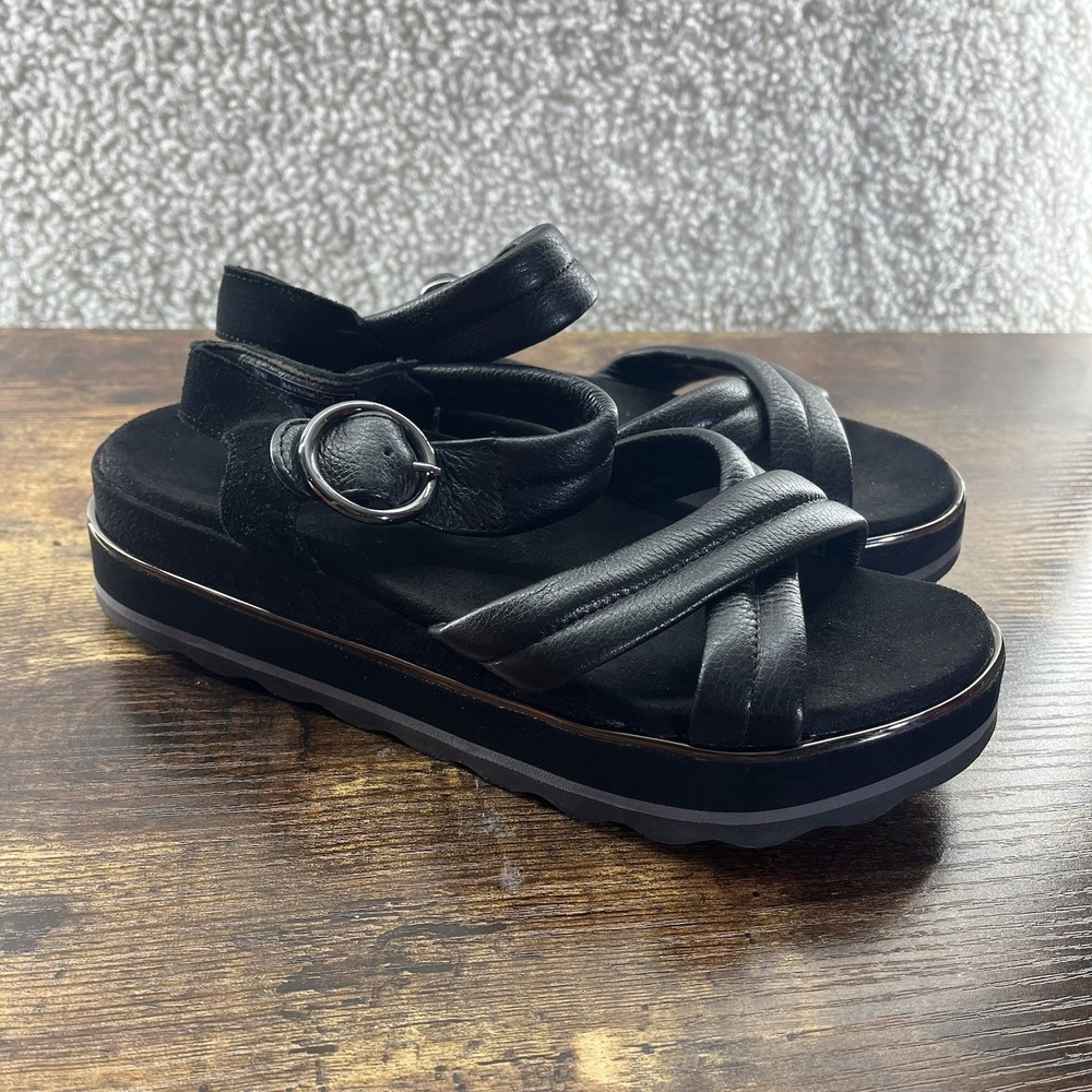 Vionic Reyna Sandals Size 8‎ Platform Chunky Black Y2K Arch Support Comfort